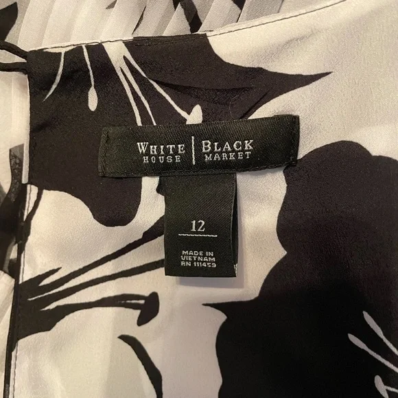 White House Black Market floral print sleeveless dress size 12 - Picture 2 of 6